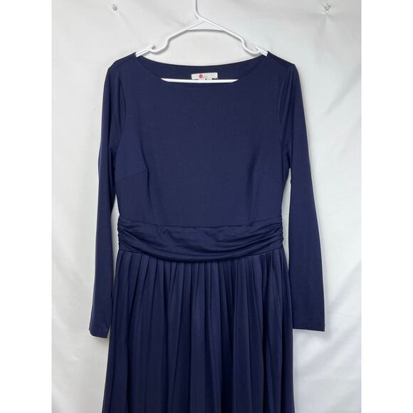 Boden Women's Size 10R Navy Long Sleeve Knit Mid-Calf Sunday Easter Dress - Picture 8 of 8